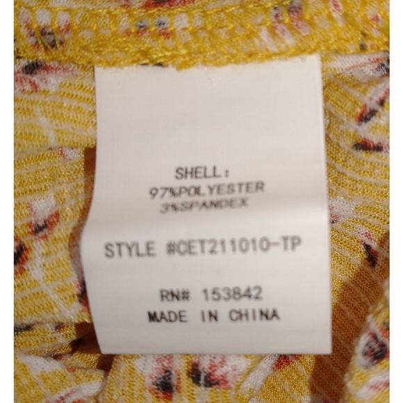 Melloday Blouse Size 1X Yellow - Picture 13 of 15